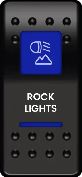 Image of rock lights rocker switch from dash